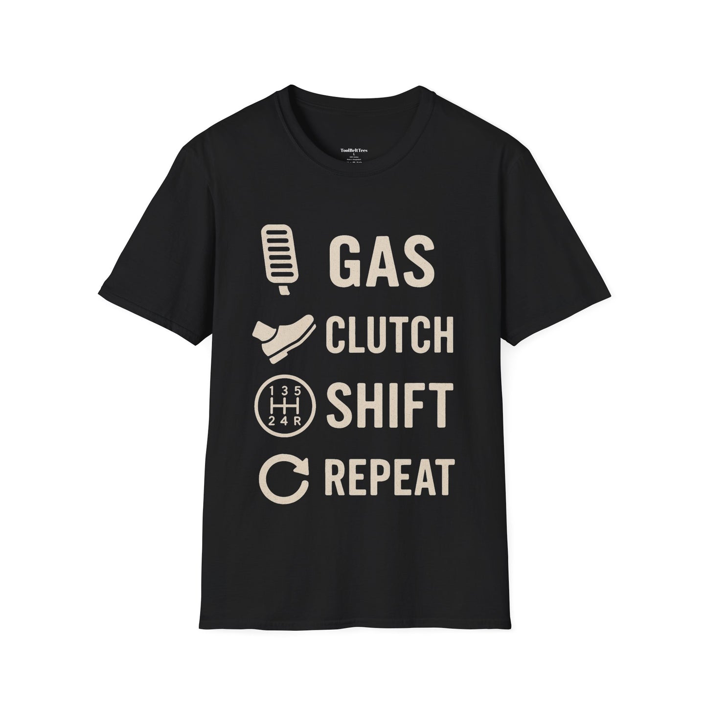 "Gas Clutch Shirt Repeat" Graphic TeeShirt