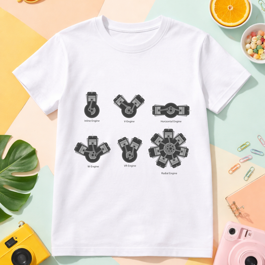 Different Engine Types Graphic Tee
